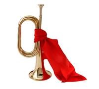 KIXZSAZ Trompeta de caballería y corneta de marcha que mejora enormemente la musicalidad. Actuaciones del cuerpo tambores. Recomendado para bandas escolares y jóvenes artistas. Corneta viento metal en