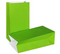 KIYOOMY 50 bolsas de papel de regalo impresas, bolsas de papel kraft azul para niños, Navidad, cumpleaños, fiestas, regalos, suministros