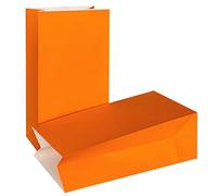 KIYOOMY 50 bolsas de papel de regalo impresas, bolsas de papel kraft azul para niños, Navidad, cumpleaños, fiestas, regalos, suministros