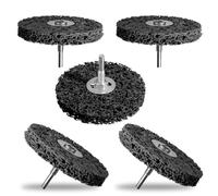 Kizaten Disco CSD 100 mm,Juego de 5 Discos de Limpieza para Amoladora Angular,Disques de Nettoyage Épais pour Enlever Rouille,Peinture,Oxydation et Résidus de Soudure sur Métal et Bois,Noir