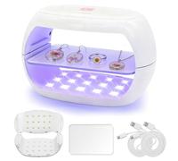 Kizaten Lámparas de Curado UV de Resina de Doble Cara,Puede Utilizarse por Separado,Lámpara de Resinas UV de Curado Rápido de 36W con Pantalla LED,Para el Curado de Resinas,Fabricación de Joyas