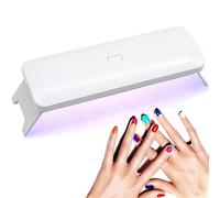 Kizaten Mini Lampara UV LED Uñas, 18W Lampara Uñas Semipermanentes Portátil Profesional, con USB, 2 Temporizadores 30/60s, Secador de Uñas para Gel Manicura Pedicure