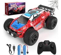 Kizeefun Coche teledirigido, coche RC para niños de 3, 4, 5, 6, 7, 8, 9 años, juguete para niños, 2,4 GHz off-road RC crawler 70 minutos de tiempo de juego (2 baterías gratis), regalo de cumpleaños