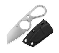 Kizer 1061A1 Bowtie Cuchillo EDC Mini, Hoja Fija D2 14.8 cm Piedra Lavada - Supervivencia Camping Regalo Mujer Hombre