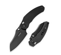 Kizer Bulldog Cuchillo de Bolsillo, Cuchillo Plegable con Hoja de Acero Nitro V de 7,6 cm, Mango de Aluminio, Cuchillos EDC de Caza y Camping con Clip Reversible, Bloqueo Sheepsfoot Clutch, V3672A1