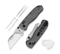 Kizer Drop Bear (Versión de Doble Tornillo) Cuchillo Plegable Multiusos, Cuchillo para Cajas con Bloqueo de Embrague EDC Navaja con 10 Cuchillas de Afeitar 7 cm, Navajas con Clip de Bolsillo V3619JA3