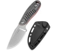 Kizer Hare Cuchillo de Hoja Fija con Funda, Hoja Nitro V de 3,14" Cuchillo de Caza EDC con Mango de Micarta y G10, Pequeños Cuchillos de Camping Bushcraft para Hombres y Mujeres, 1077A2