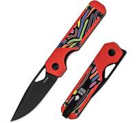 Kizer Mini Militaw Navaja de Bolsillo para EDC, Navaja Plegable con Hoja Nitro V de 2,82'', Mango G10 Multicolor Navaja EDC Pequeña con Clip de Bolsillo, Cuchillo de Caza para Camping V3634SA2