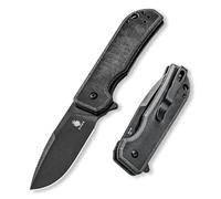 Kizer Nice Guy Navaja de bolsillo, hoja Nitro V de 2.84“, ligera y afilada navaja para camping y senderismo, mango de micarta confort, navaja liner lock flipper V3011A3