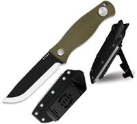 Kizer Polaris Cuchillo de Hoja Fija, Hoja de Acero de Alto Carbono 1095 de 4,23" Cuchillo de Camping de Espiga Completa con Mango G10, Cuchillos para Exteriores con Funda Ajustable y Afilador, 1100A2