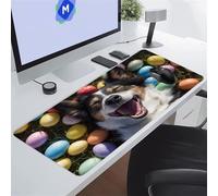 KIZIFI Alfombrilla de Ratón Gaming 600x300x2 mm Alfombrilla Ratón XXL Alfombrilla Escritorio Grande con Bordes Cosidos para Ratón, Teclado, Ordenador, Escritorio (Lindos Cachorros)