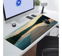 KIZIFI Alfombrilla de Ratón Gaming 600x300x2 mm Alfombrilla Ratón XXL Alfombrilla Escritorio Grande con Bordes Cosidos para Ratón, Teclado, Ordenador, Escritorio (Lago Bridge)