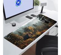 KIZIFI Alfombrilla de Ratón Gaming 700x400x2 mm Alfombrilla Ratón XXL Alfombrilla Escritorio Grande con Bordes Cosidos para Ratón, Teclado, Ordenador, Escritorio (Paisaje Jungla)