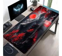 KIZIFI Alfombrilla de Ratón Grande Ordenador XXL 600x300x2 mm, Lago Luna Llena Mousepad Extendido para Teclado con Base de Caucho Natural, Protector de Escritorio Duradero y Cómodo para Laptop, PC