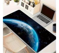 KIZIFI Alfombrilla de Ratón XXL 700x300x2 mm Alfombrilla para Ratón Grande Tierra Espacial, Mejora la Precisión y la Velocidad, con Base de Goma Antideslizante para Oficina, Estudio, Juegos