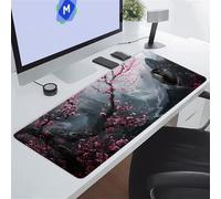 KIZIFI Alfombrilla de Ratón XXL Cañón Las Flores 600x400x3 mm Grande Alfombrilla Escritorio con Base de Goma Antideslizante y Bordes Cosidos Duradera y Cómoda para Oficina, Juegos