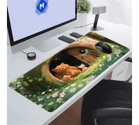 KIZIFI Alfombrilla de Ratón XXL Osos Dibujos Animados 600x400x3 mm Grande Alfombrilla Escritorio con Base de Goma Antideslizante y Bordes Cosidos Duradera y Cómoda para Oficina, Juegos