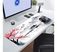 KIZIFI Alfombrilla de Ratón XXL Paisajes Japón 1500x800x3 mm Grande Alfombrilla Escritorio con Base de Goma Antideslizante y Bordes Cosidos Duradera y Cómoda para Oficina, Juegos