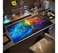 KIZIFI Alfombrilla Escritorio Grande XXL 600x400x3 mm, Árbol de la Vida Colorido Alfombrilla de Ratón Gaming con Superficie de Textura Especial, Tapete de Ratón Elegante para Oficina, Estudio, Juegos