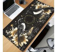 KIZIFI Alfombrilla Escritorio Grande XXL 700x300x2 mm, Pájaro Girasol Alfombrilla de Ratón Gaming con Superficie de Textura Especial, Tapete de Ratón Elegante para Oficina, Estudio, Juegos