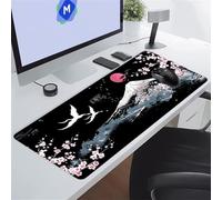 KIZIFI Alfombrilla Ratón XXL 600x300x2 mm, Flores Animales Paisajes Alfombrilla de Ratón para Escritorio, Bordes Duraderos Antidesgaste, Antideslizante, para Jugadores, PC, Oficina