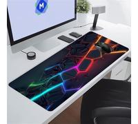 KIZIFI Alfombrilla Ratón XXL 600x300x2 mm, Geométrico Alfombrilla de Ratón para Escritorio, Bordes Duraderos Antidesgaste, Antideslizante, para Jugadores, PC, Oficina
