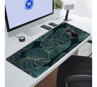 KIZIFI Alfombrilla Ratón XXL 700x300x3 mm, Hojas Tropicales Alfombrilla de Ratón para Escritorio, Bordes Duraderos Antidesgaste, Antideslizante, para Jugadores, PC, Oficina
