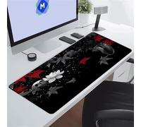 KIZIFI Alfombrilla Ratón XXL 700x400x3 mm, Flores Hojas Arce Alfombrilla de Ratón para Escritorio, Bordes Duraderos Antidesgaste, Antideslizante, para Jugadores, PC, Oficina