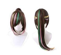Kizuna AI 1st Live Hello World Long Ponytail Wig Cosplay Disfraz Resistente al calor Pelo sintético Mujer Pelucas