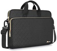 KIZUNA Funda para ordenador portátil de 17 pulgadas de 17 pulgadas, para Lenovo IdeaPad 3i Gen 7/ThinkBook Plus 17/ASUS Vivobook/LG gram/Dell/Razer/MSI bolsa de hombro impermeable, color negro