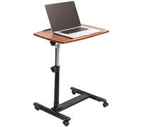 KJAKSXNSE Móvil del Ordenador portátil Escritorio, elevación Ajustable Estudio de cabecera turística, Panel inclinable con Ruedas Soporte la Bandeja, Ministerio Interior Brown, 58-88cm