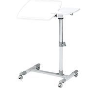 KJAKSXNSE Portátil portátil Soporte de Escritorio Carro, Mesa Ajustable Estudio cabecera con la Junta ratón, 360° y 180 ° giratoria inclinable, Ministerio del Interior 4 Colores 58.5-85cm(White)