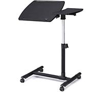 KJAKSXNSE Portátil portátil Soporte de Escritorio Carro, Mesa Ajustable Estudio cabecera con la Junta ratón, 360° y 180 ° giratoria inclinable, Ministerio del Interior 4 Colores 58.5-85cm(Nero)