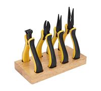 KJAOYU 4 alicates de joyería, kit de fabricación de joyas, alicates para hacer joyas, juego de mini alicates de diferentes tamaños con paleta de madera para hacer joyas, manualidades,