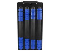 KJAOYU 48 Piece Socket Organizer Tray - 1/2" x 14 Clips, 3/8" x 18 Clips, 1/4" x 16 Clips, Portable Socket Rail Holder with Handle, Red - for Mechanics, DIY Projects (Azul)