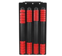 KJAOYU 48 Piece Socket Organizer Tray - 1/2" x 14 Clips, 3/8" x 18 Clips, 1/4" x 16 Clips, Portable Socket Rail Holder with Handle, Red - for Mechanics, DIY Projects (Rojo)