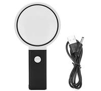 KJAOYU Folding Handheld Magnifying Glass with Light, TH-7018-C Magnifying Glass, Portable Folding Reading Magnifier with LED and Light, 3.5X and 25X Magnification for Accurate Viewing