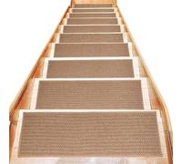 KJBDQQH Alfombra Escalera Alfombra Antideslizante for escaleras, Alfombra for escalones con Respaldo de Goma, Protectora Interior sin residuos, Escalera for niños y Perros(10PCS)