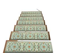 KJBDQQH Alfombra Escalera Flor Fresca Diatom Barro Escalera Paso Mat Antideslizante Resistente al Desgaste decoración del hogar(Purple,4pc-20x76cm 8x30in)