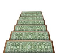 KJBDQQH Alfombra Escalera Flor Fresca Diatom Barro Escalera Paso Mat Antideslizante Resistente al Desgaste decoración del hogar(Black,1pc-20x76cm 8x30in)