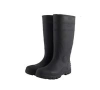 KJBDQQH botas de agua para mujer Botas de trabajo for hombre, protección for obras de construcción, plataforma de acero antipuñaladas, altas, resistentes a la lluvia(Black high boots-2,36)