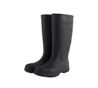 KJBDQQH botas de agua para mujer Botas de trabajo for hombre, protección for obras de construcción, plataforma de acero antipuñaladas, altas, resistentes a la lluvia(Black high boots,41)