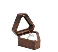 KJBDQQH Caja para Anillos de Boda Joyero de Madera con Soporte Interior Suave for Recoger Joyas, Organizador de Joyas con Ranura Individual/Doble, Estilo Vintage(8YY804340-3)