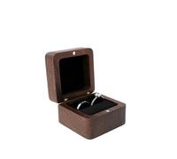 KJBDQQH Caja para Anillos de Boda Joyero de Madera con Soporte Interior Suave for Recoger Joyas, Organizador de Joyas con Ranura Individual/Doble, Estilo Vintage(8YY804336-1)