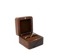 KJBDQQH Caja para Anillos de Boda Joyero de Madera con Soporte Interior Suave for Recoger Joyas, Organizador de Joyas con Ranura Individual/Doble, Estilo Vintage(8YY804336-3)