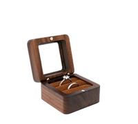 KJBDQQH Caja para Anillos de Boda Joyero de Madera con Soporte Interior Suave for Recoger Joyas, Organizador de Joyas con Ranura Individual/Doble, Estilo Vintage(8YY804337-6)