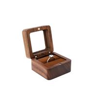 KJBDQQH Caja para Anillos de Boda Joyero de Madera con Soporte Interior Suave for Recoger Joyas, Organizador de Joyas con Ranura Individual/Doble, Estilo Vintage(8YY804337-3)