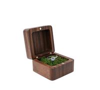 KJBDQQH Caja para Anillos de Boda Joyero de Madera con Soporte Interior Suave for Recoger Joyas, Organizador de Joyas con Ranura Individual/Doble, Estilo Vintage(8YY804336-7)