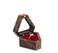 KJBDQQH Caja para Anillos de Boda Joyero de Madera con Soporte Interior Suave for Recoger Joyas, Organizador de Joyas con Ranura Individual/Doble, Estilo Vintage(8YY804340-1)