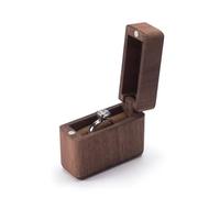 KJBDQQH Caja para Anillos de Boda Joyero de Madera con Soporte Interior Suave for Recoger Joyas, Organizador de Joyas con Ranura Individual/Doble, Estilo Vintage(Color-A)